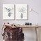 Stupell Industries Striped Floral Table Vase 2 pc Canvas Wall Art Set Design by Yuyu Pont
